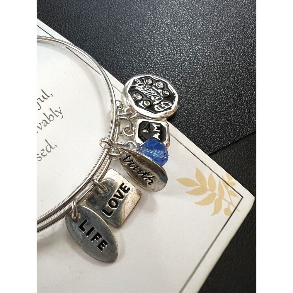 Kis Expandable Bangle Christian Dangles Charm Bracelet